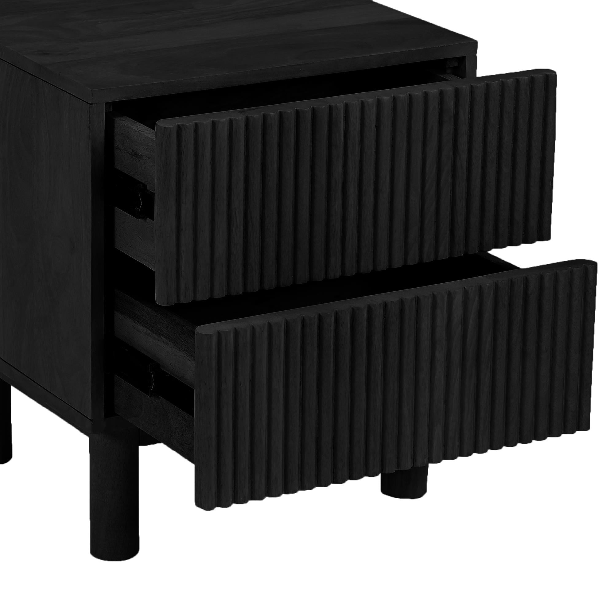  !nspire Sangra 501-751DR_BLK 2 Drawer Accent Table - Black IMAGE 3