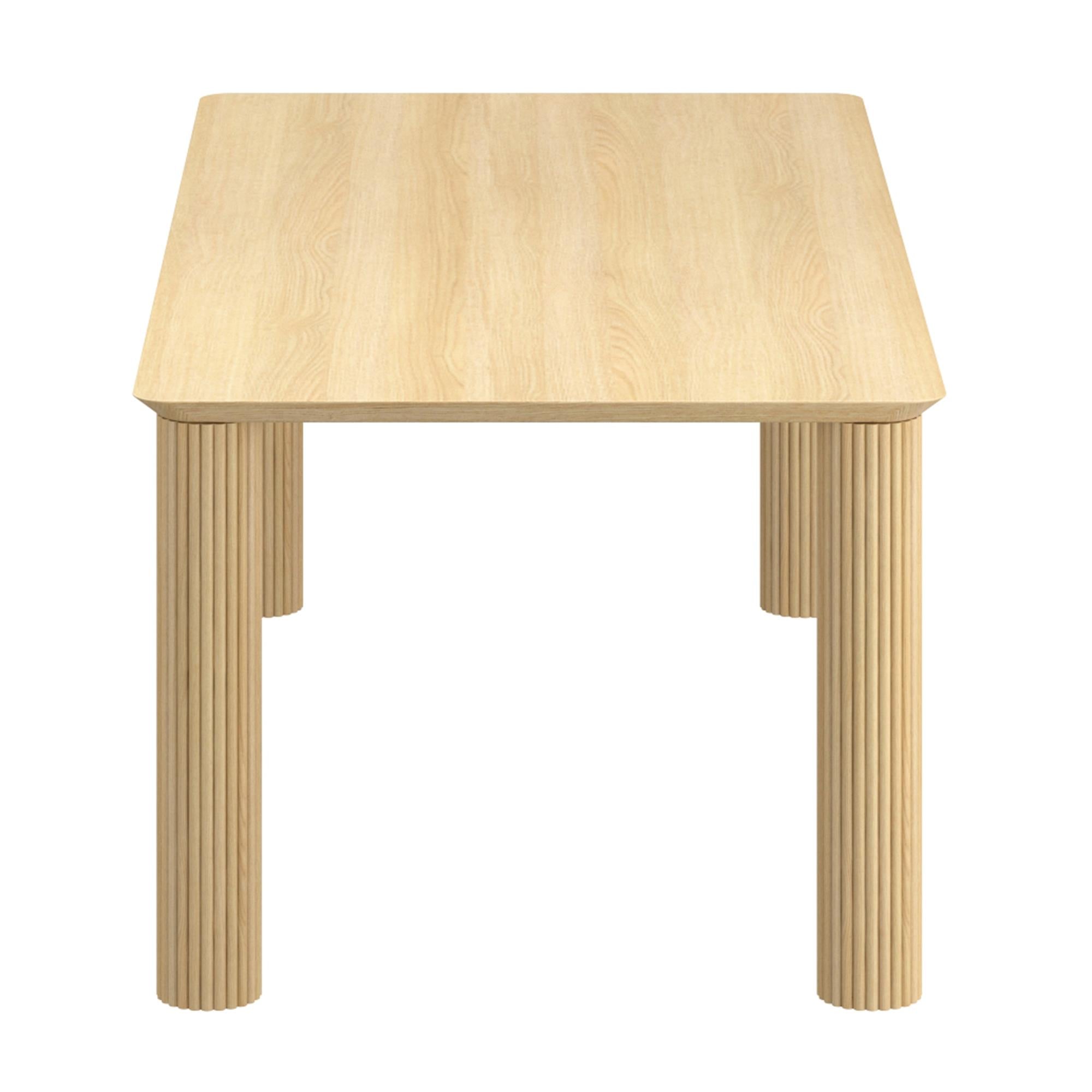  !nspire Sangra/Talon 207-751NATLG_139MS 6 pc Dining Set - Natural Table and Bench with Moss Chair IMAGE 4