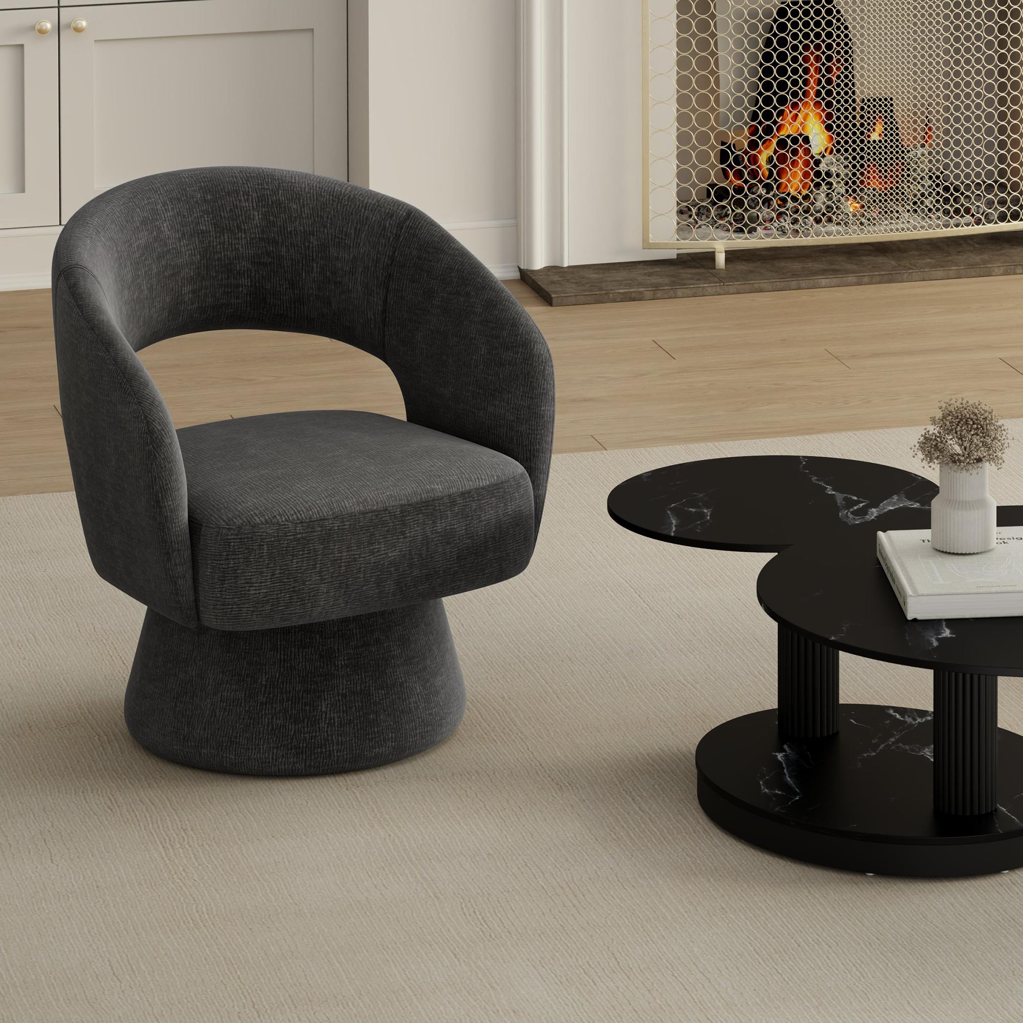  !nspire Santo 403-992CH Accent Chair - Charcoal IMAGE 2
