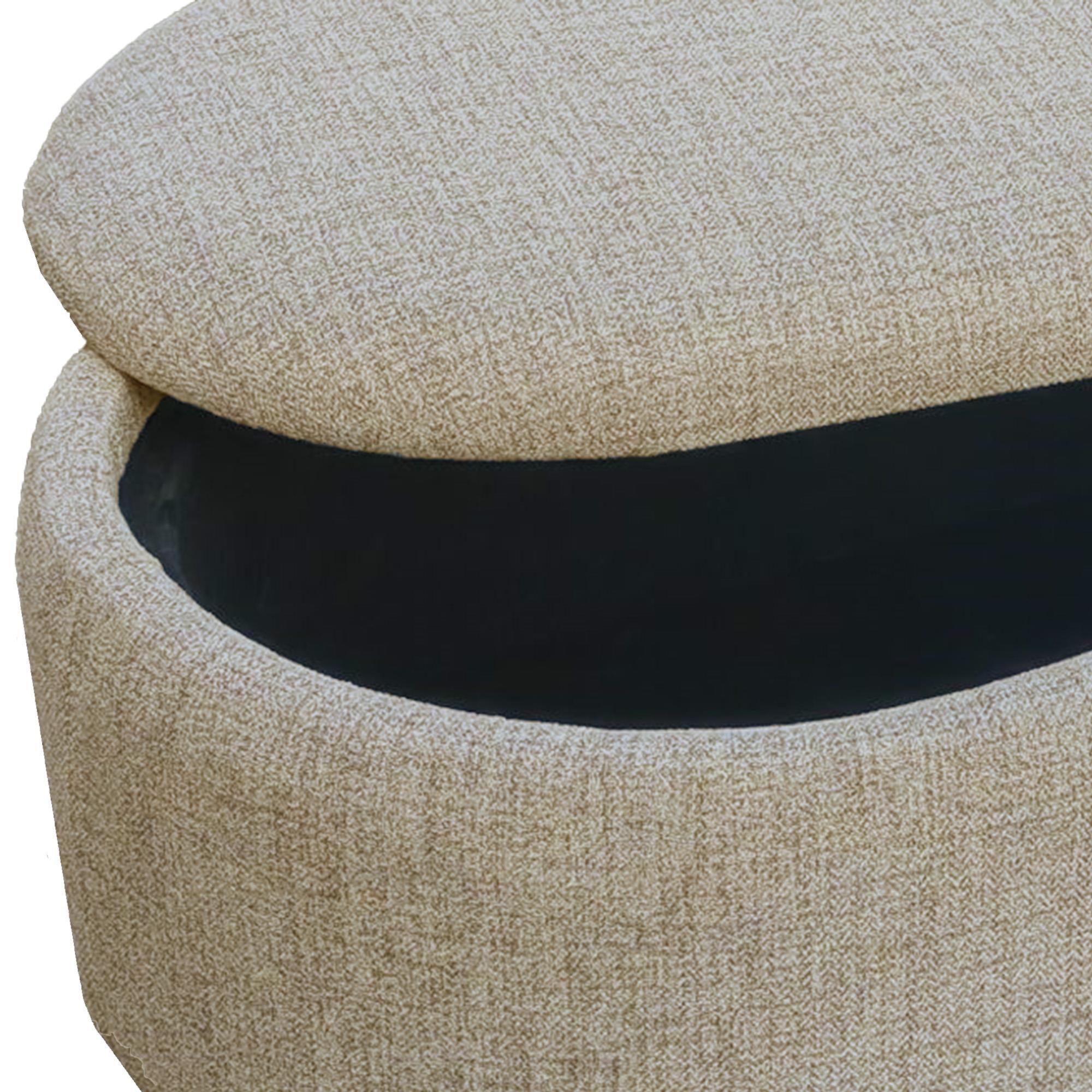  Worldwide Home Furnishings Sezron 402-642WGY Storage Ottoman Bench - Warm Grey IMAGE 5