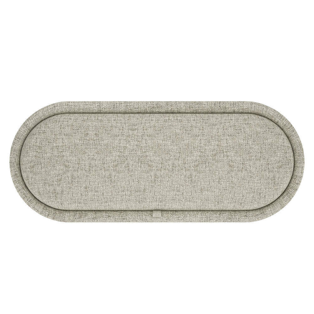  Worldwide Home Furnishings Sezron 402-642WGY Storage Ottoman Bench - Warm Grey IMAGE 6