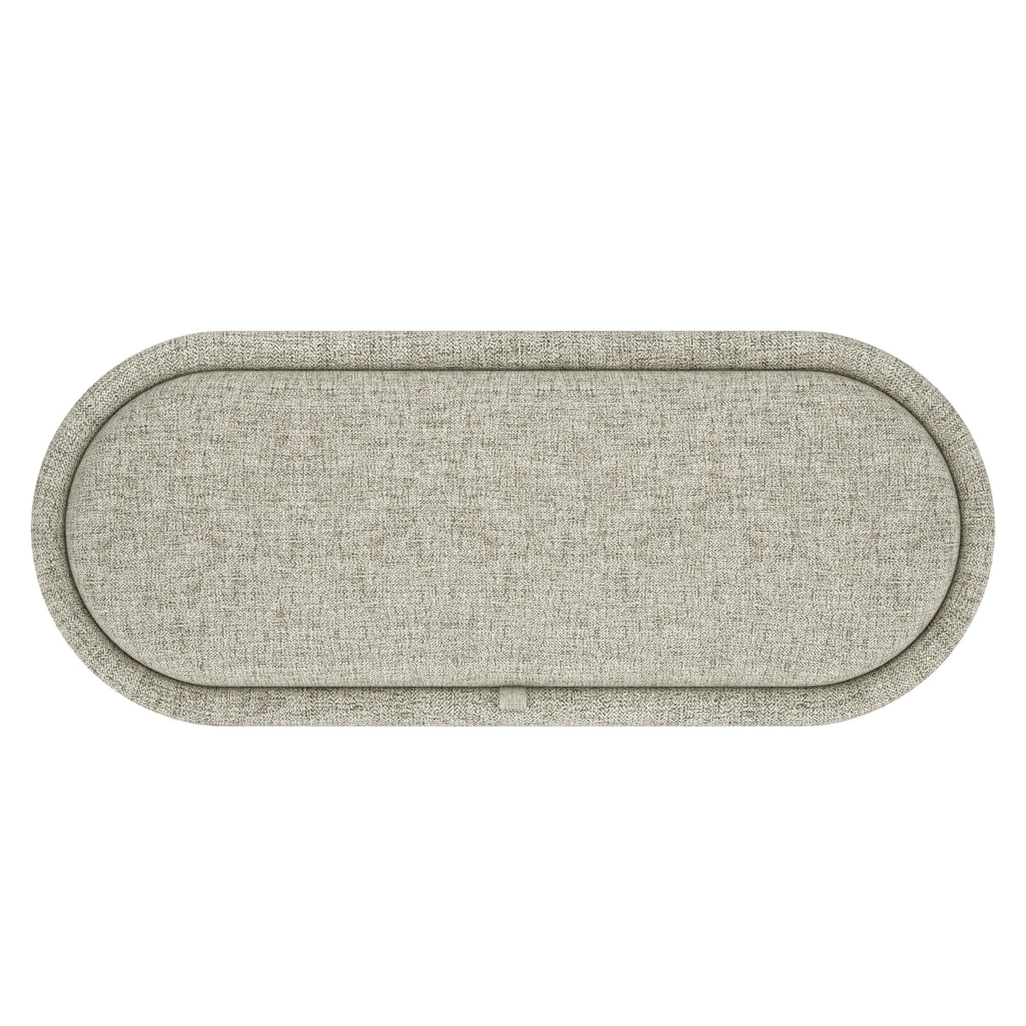  Worldwide Home Furnishings Sezron 402-642WGY Storage Ottoman Bench - Warm Grey IMAGE 6