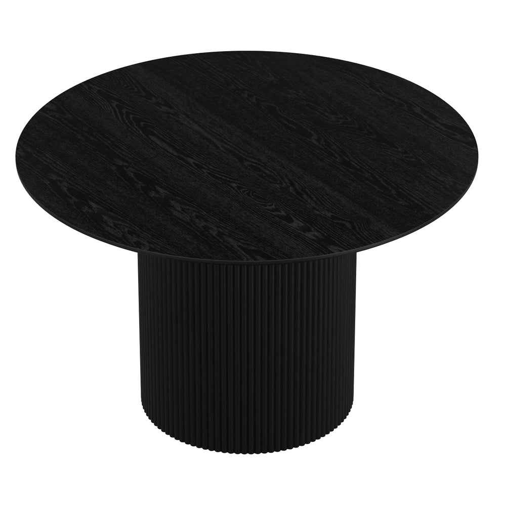  Worldwide Home Furnishings Tovas 201-782BLK Round Dining Table - Black IMAGE 3