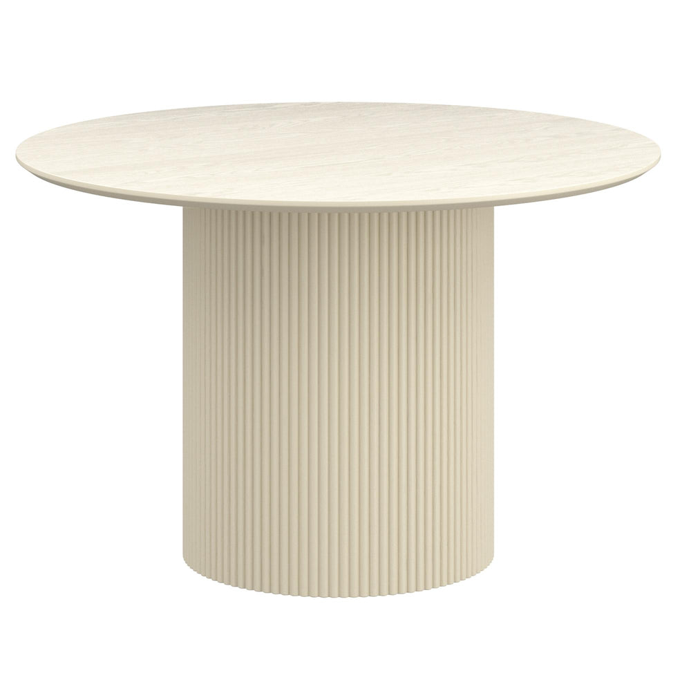  Worldwide Home Furnishings Tovas 201-782IV Round Dining Table - Ivory IMAGE 1