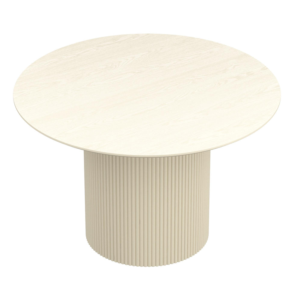  Worldwide Home Furnishings Tovas 201-782IV Round Dining Table - Ivory IMAGE 3