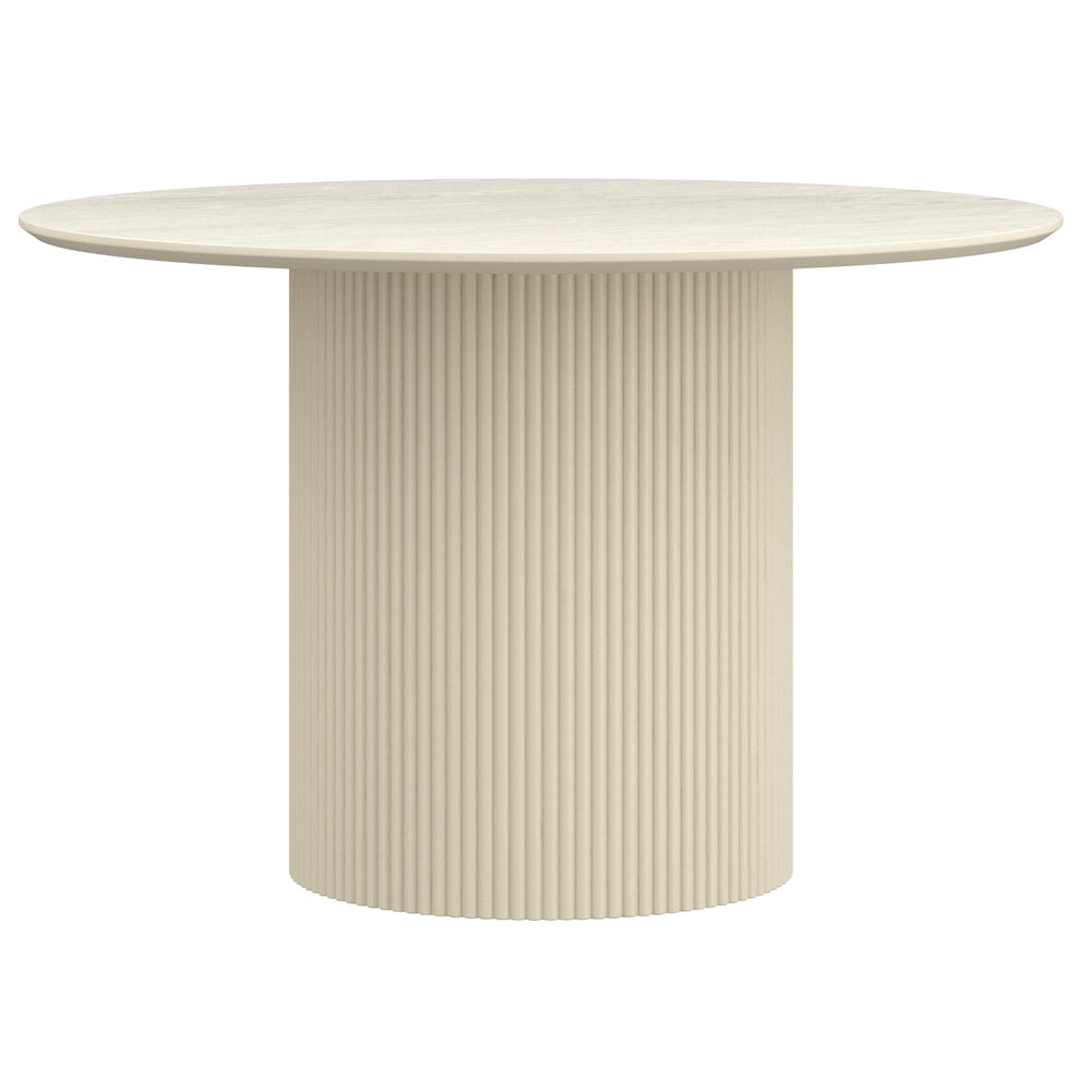  Worldwide Home Furnishings Tovas 201-782IV Round Dining Table - Ivory IMAGE 4