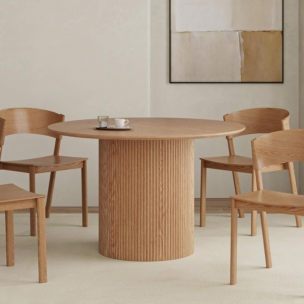  Worldwide Home Furnishings Tovas 201-782NAT Round Dining Table - Natural IMAGE 2