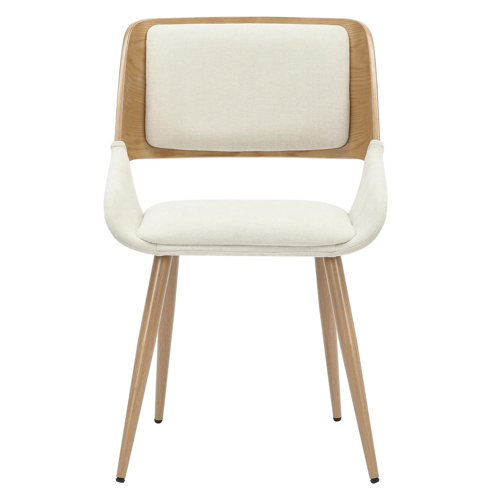  Worldwide Home Furnishings Tovas/Hudson 207-782NAT_582BG 5 pc Dining Set - Natural Table with Beige Chair IMAGE 10