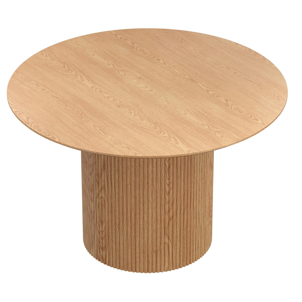  Worldwide Home Furnishings Tovas/Hudson 207-782NAT_582BG 5 pc Dining Set - Natural Table with Beige Chair IMAGE 3