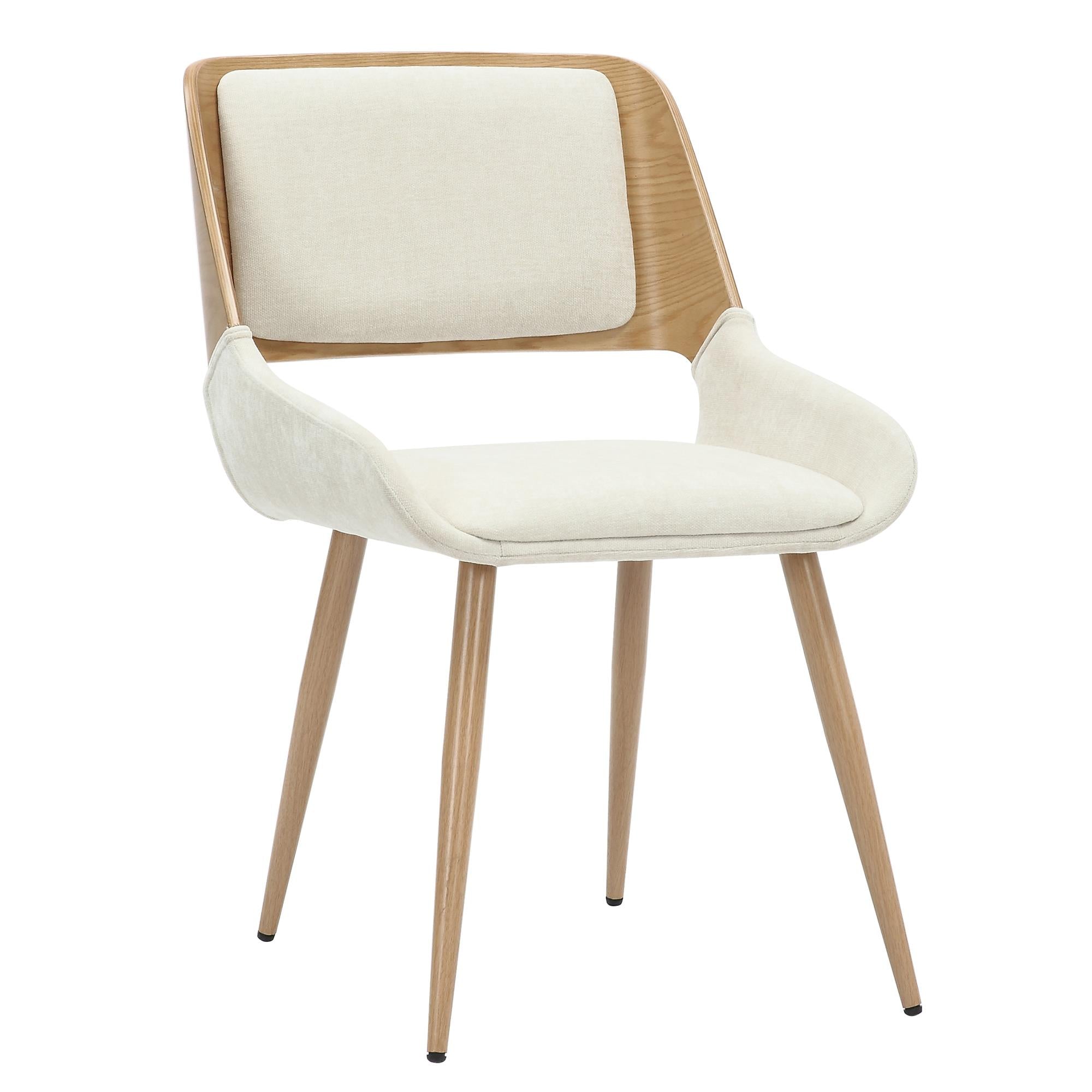  Worldwide Home Furnishings Tovas/Hudson 207-782NAT_582BG 5 pc Dining Set - Natural Table with Beige Chair IMAGE 7