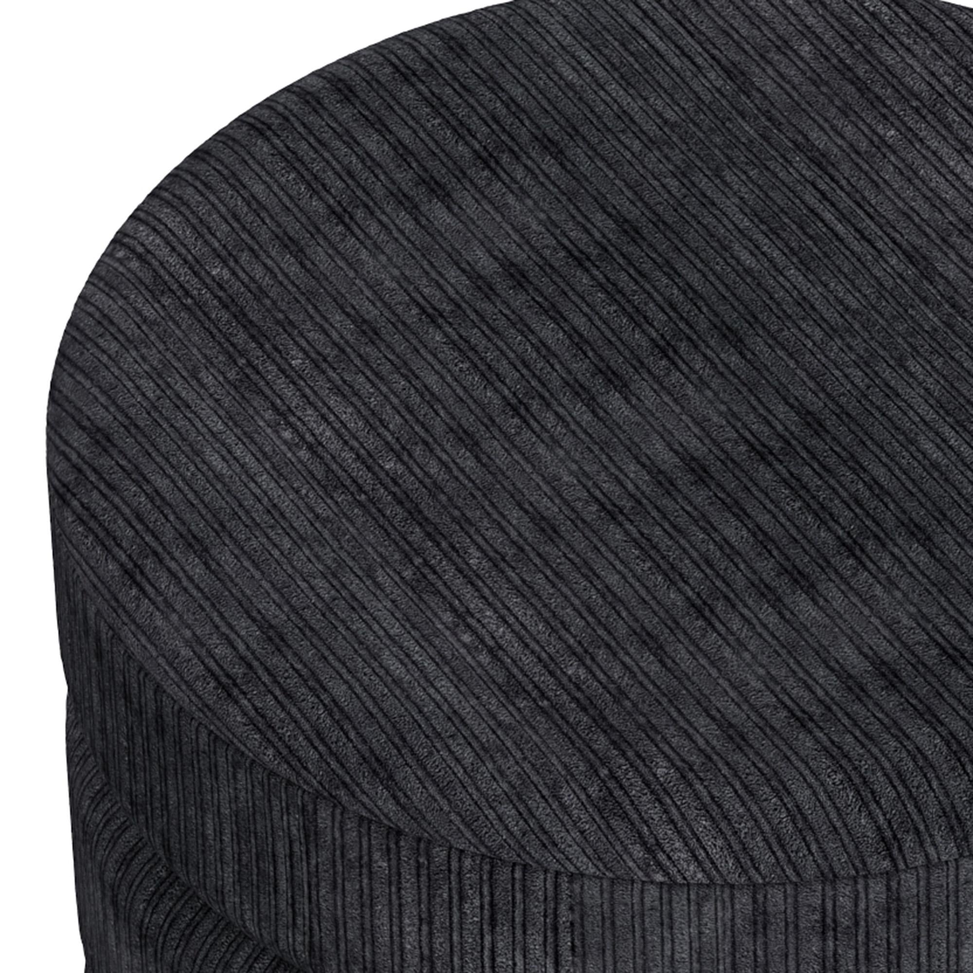  !nspire Willo 402-523BLK Round Ottoman - Black IMAGE 6