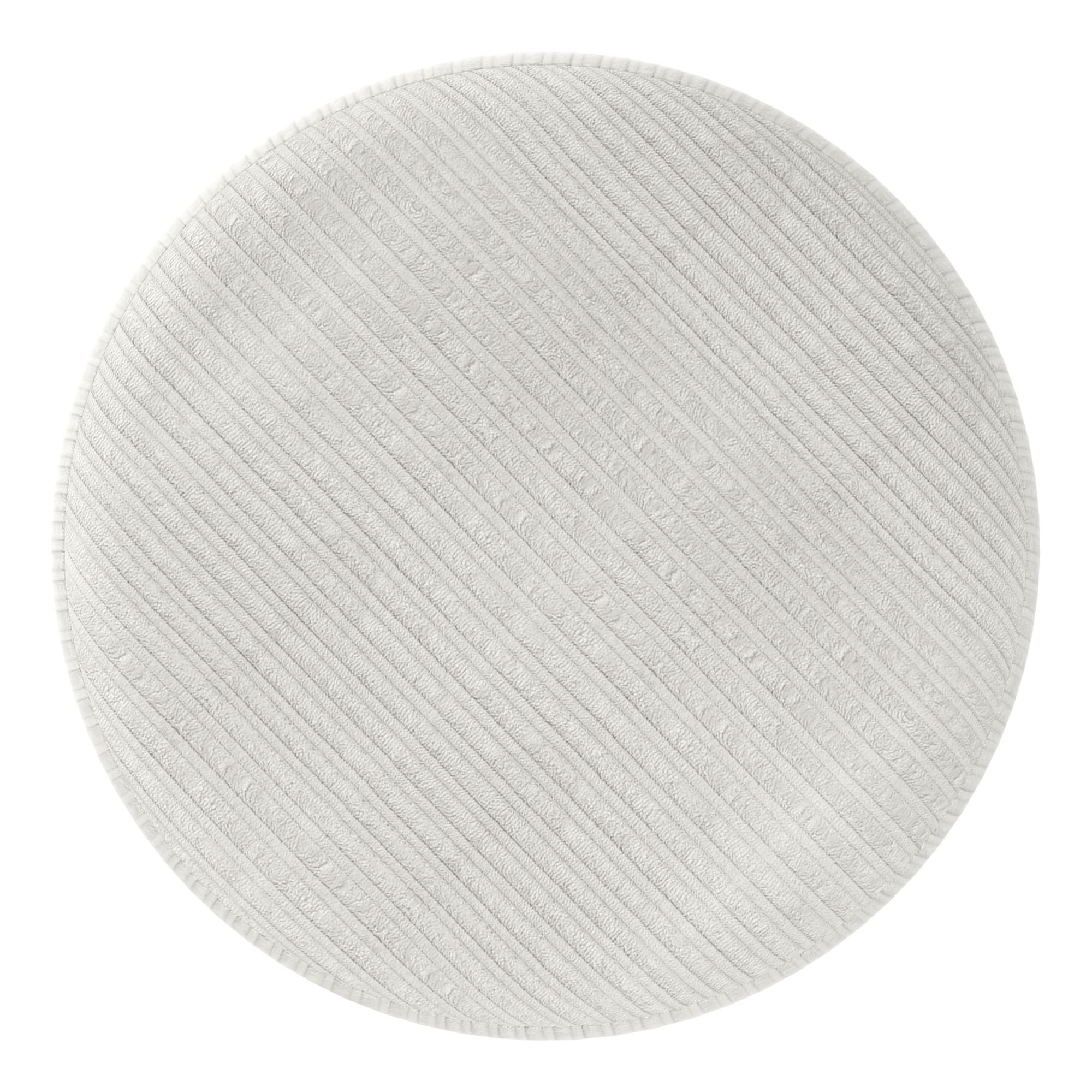  !nspire Willo 402-523IV Round Ottoman - Ivory IMAGE 7