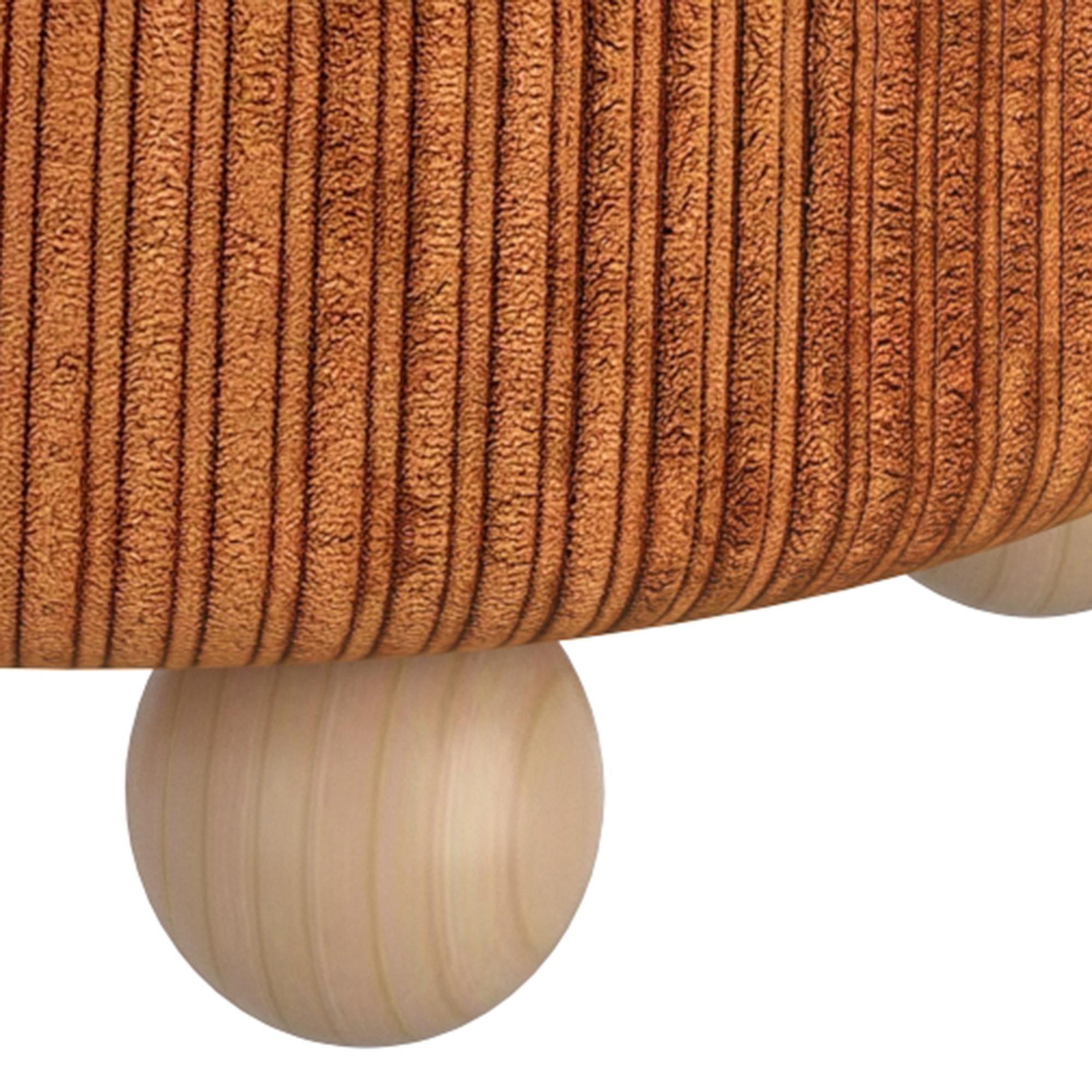  !nspire Willo 402-523RBN Round Ottoman - Rust Brown IMAGE 5