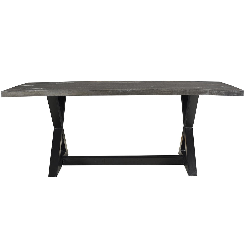  Worldwide Home Furnishings Zax/Scarlet 207-147DG_108PUBK 7 pc Dining Set - Grey Table with Black Chair IMAGE 5