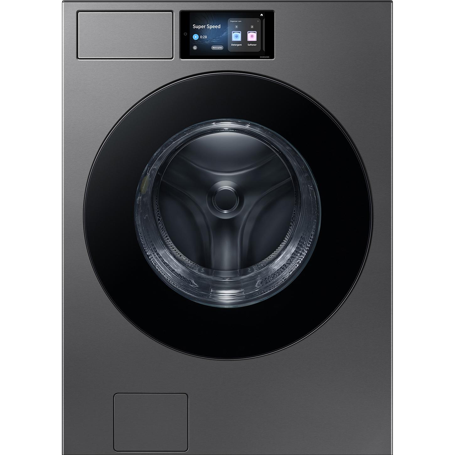  Samsung 6.1 Cu.Ft. F90 Series Bespoke AI Front Load Washer with AI Fabric Sensing WF90F53ADSA5 IMAGE 1