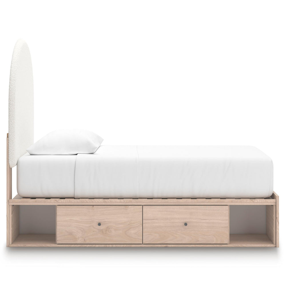  Signature Design by Ashley Arloster PCB1566B6 Twin Upholstered Panel Bed with Storage IMAGE 4