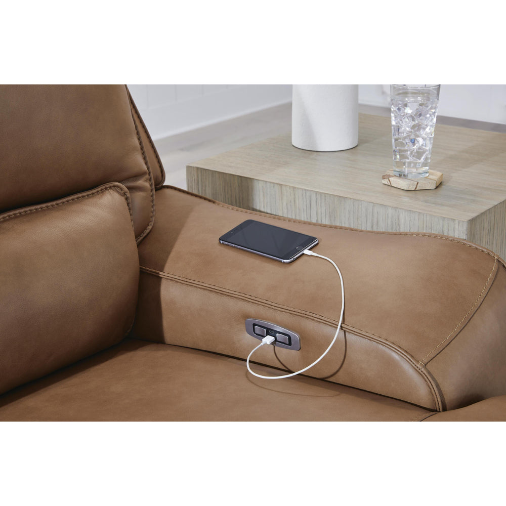  Signature Design by Ashley DeepWakes PCU62606S26 4 pc Reclining Sectional with Chaise and Storage Console IMAGE 2