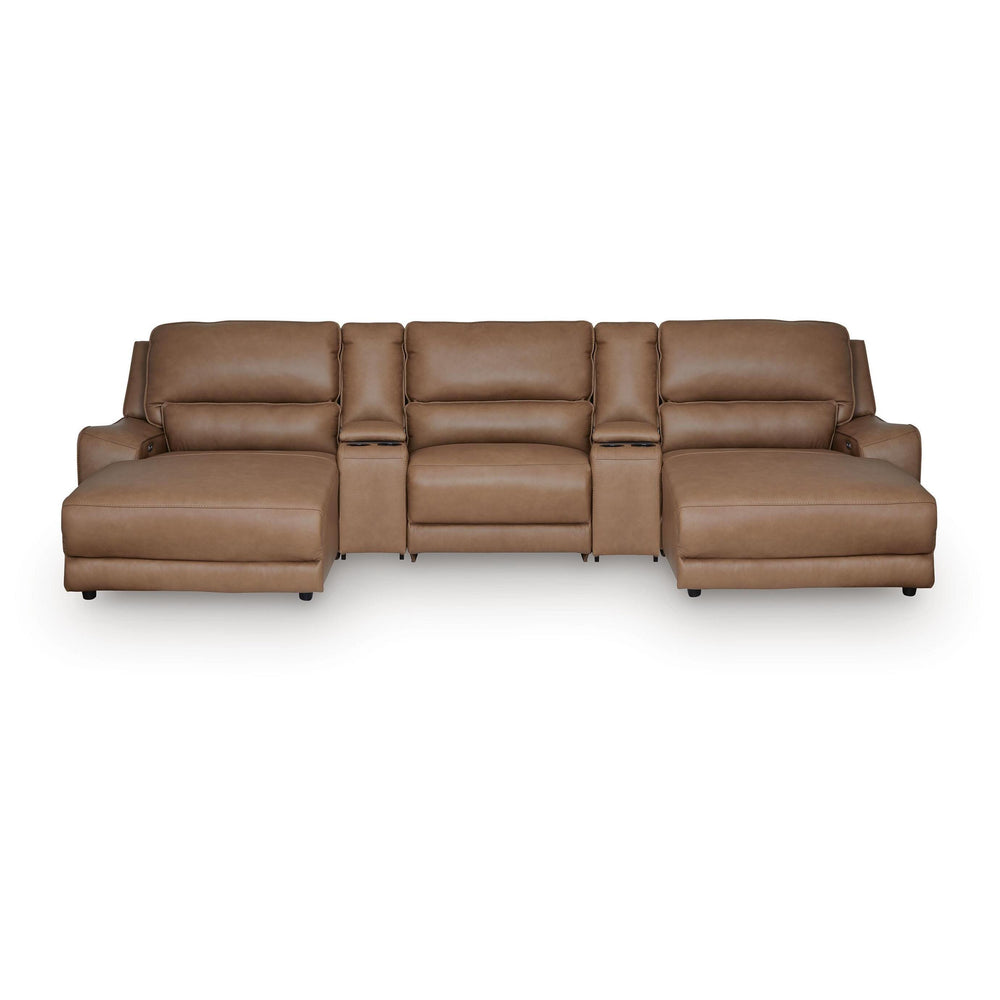  Signature Design by Ashley DeepWakes PCU62606S41 5 pc Reclining Sectional with Double Chaise and Storage Consoles IMAGE 1