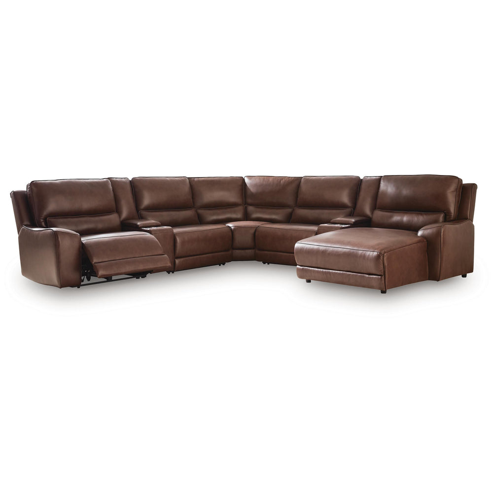  Signature Design by Ashley DeepWakes PCU62607S30 7 pc Reclining Sectional with Chaise and Storage Consoles IMAGE 1