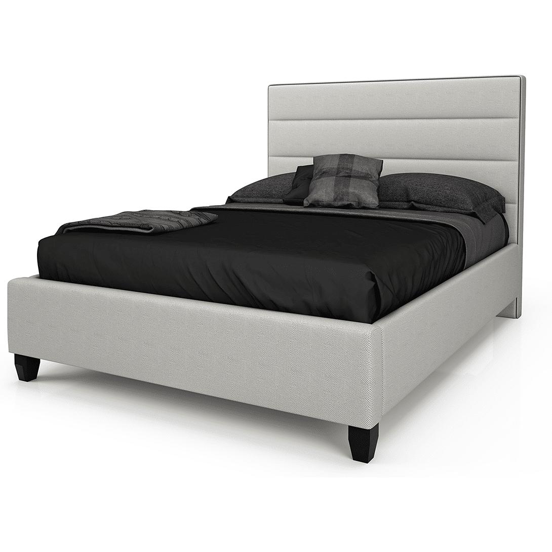  Julien Beaudoin Adelaide HAD39+BKPLWT Twin Upholstered Platform Bed IMAGE 1