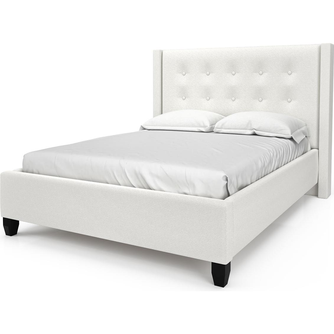  Julien Beaudoin Edwin HED39+BKPLWT Twin Upholstered Platform Bed IMAGE 1