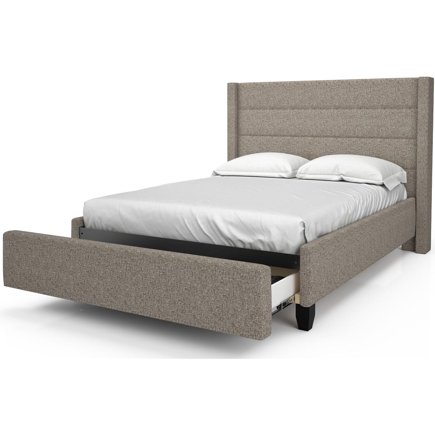  Julien Beaudoin Elliane HEL54+BKPDF Full Upholstered Platform Bed IMAGE 1