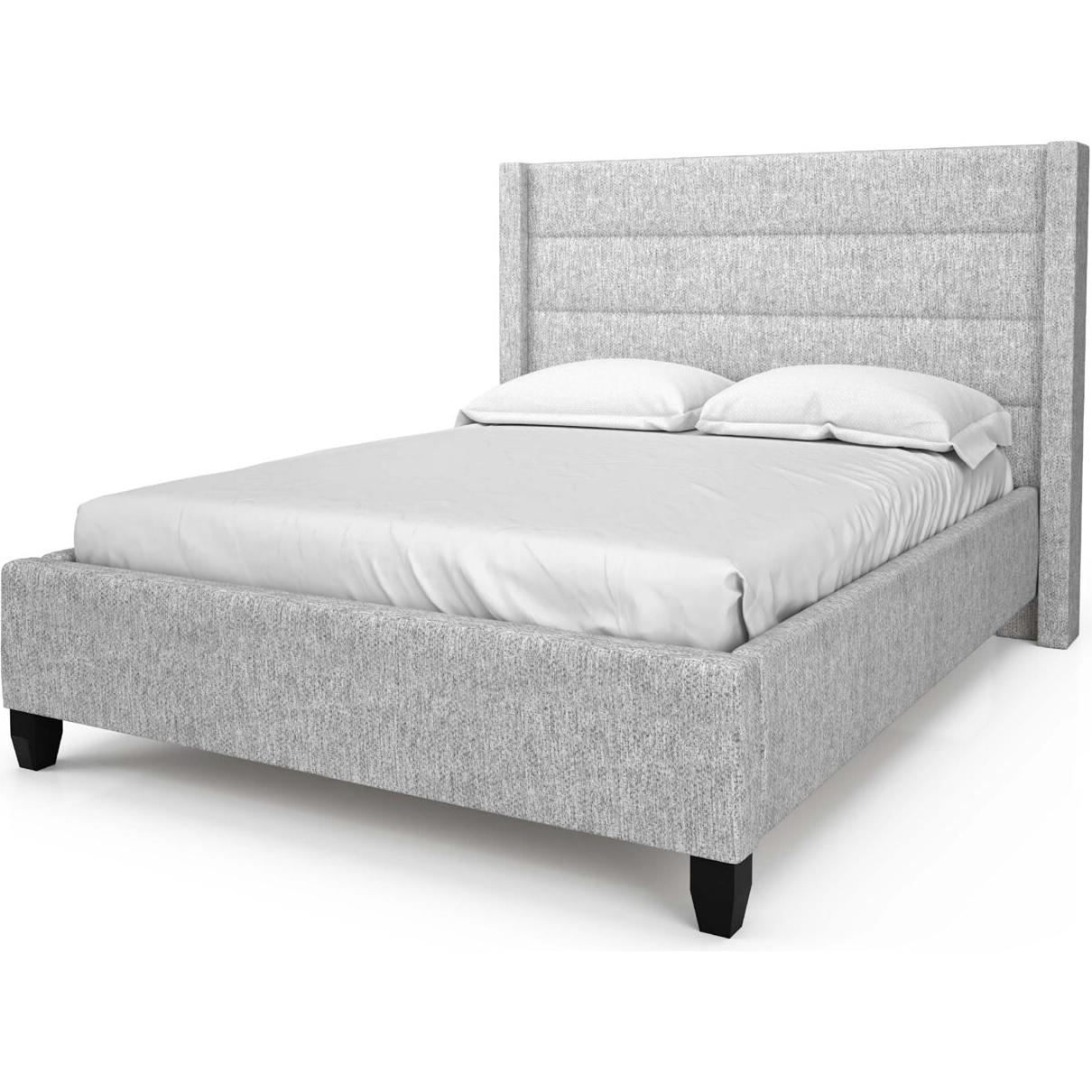  Julien Beaudoin Elliane HEL39+BKBSWT Twin Upholstered Box Spring Bed IMAGE 1