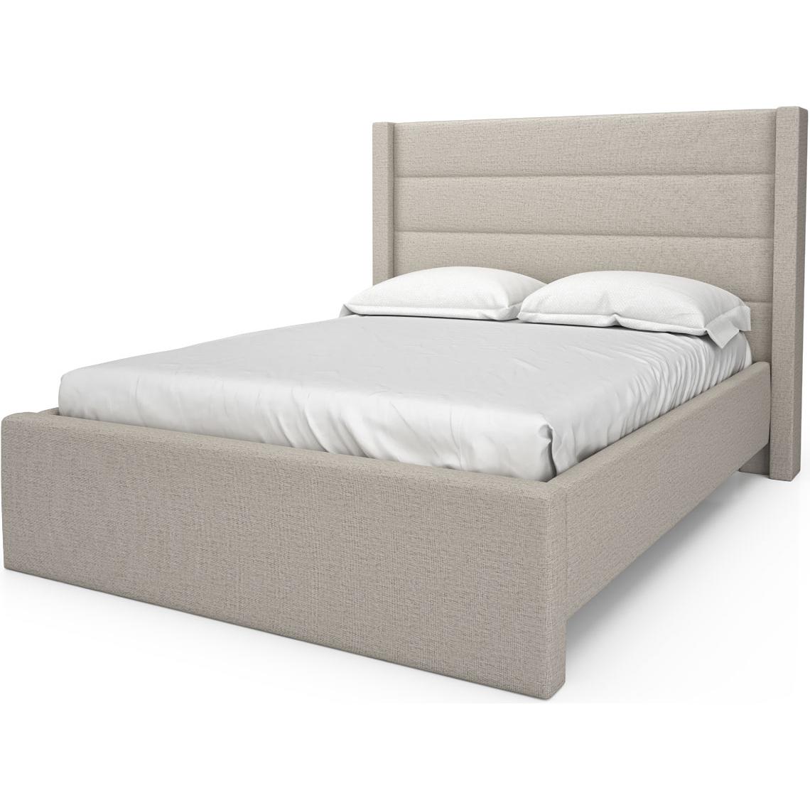  Julien Beaudoin Elliane HEL78+BKPLK King Upholstered Platform Bed IMAGE 1