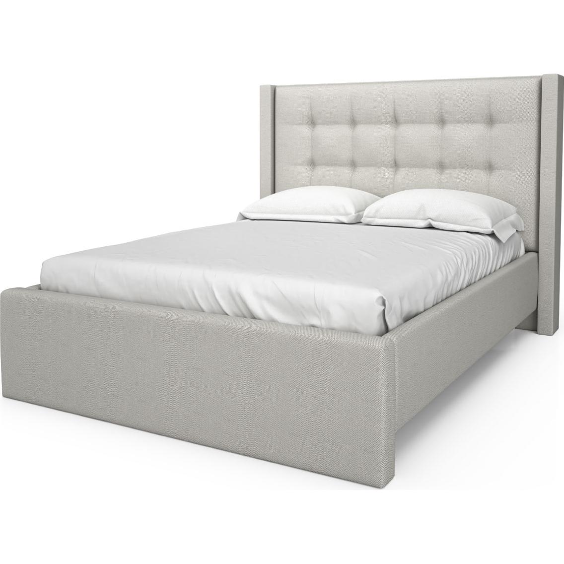  Julien Beaudoin Floriann HFL39+BKBST Twin Upholstered Box Spring Bed IMAGE 1