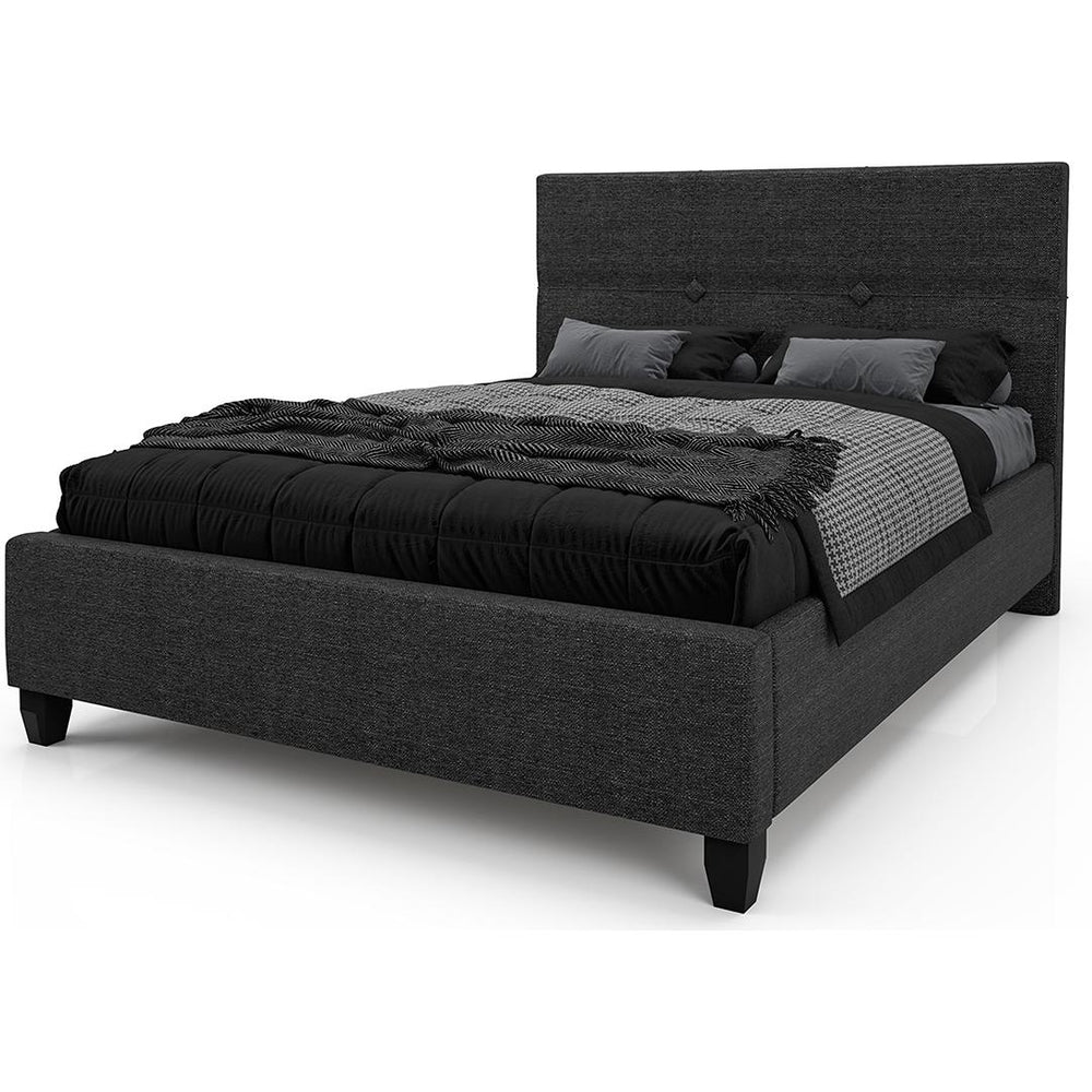  Julien Beaudoin London Queen Upholstered Platform Bed London HLO60+BKBSWQ Queen Upholstered Box Spring Bed IMAGE 1