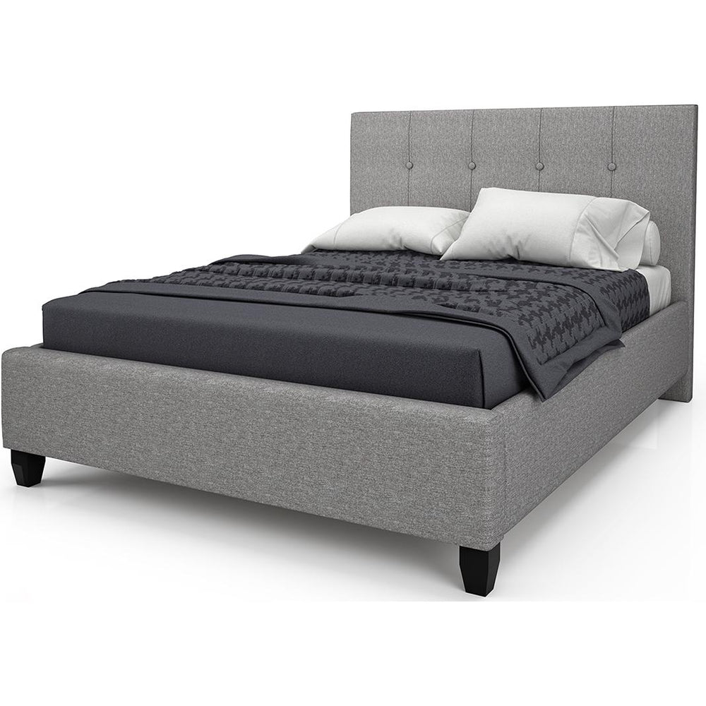  Julien Beaudoin Lyon Queen Upholstered Platform Bed Lyon HLY60+BKBSWQ Queen Upholstered Box Spring Bed IMAGE 1