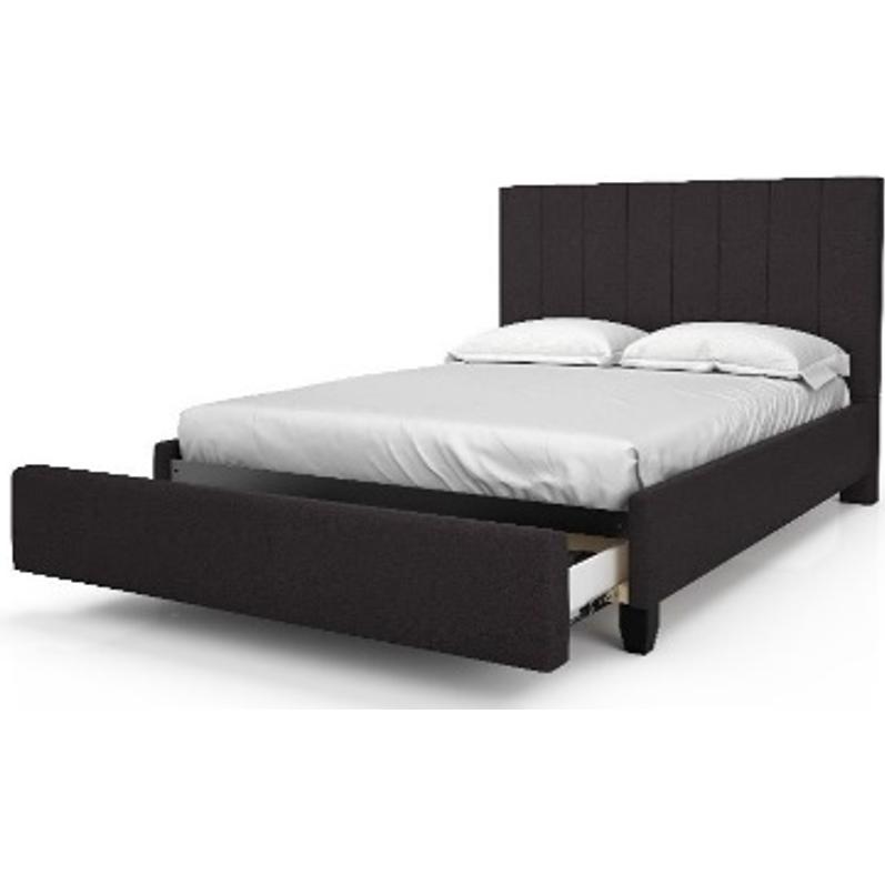  Julien Beaudoin Noah Queen Upholstered Platform Bed Noah HNO60+BKPDQ Queen Upholstered Platform Bed IMAGE 1