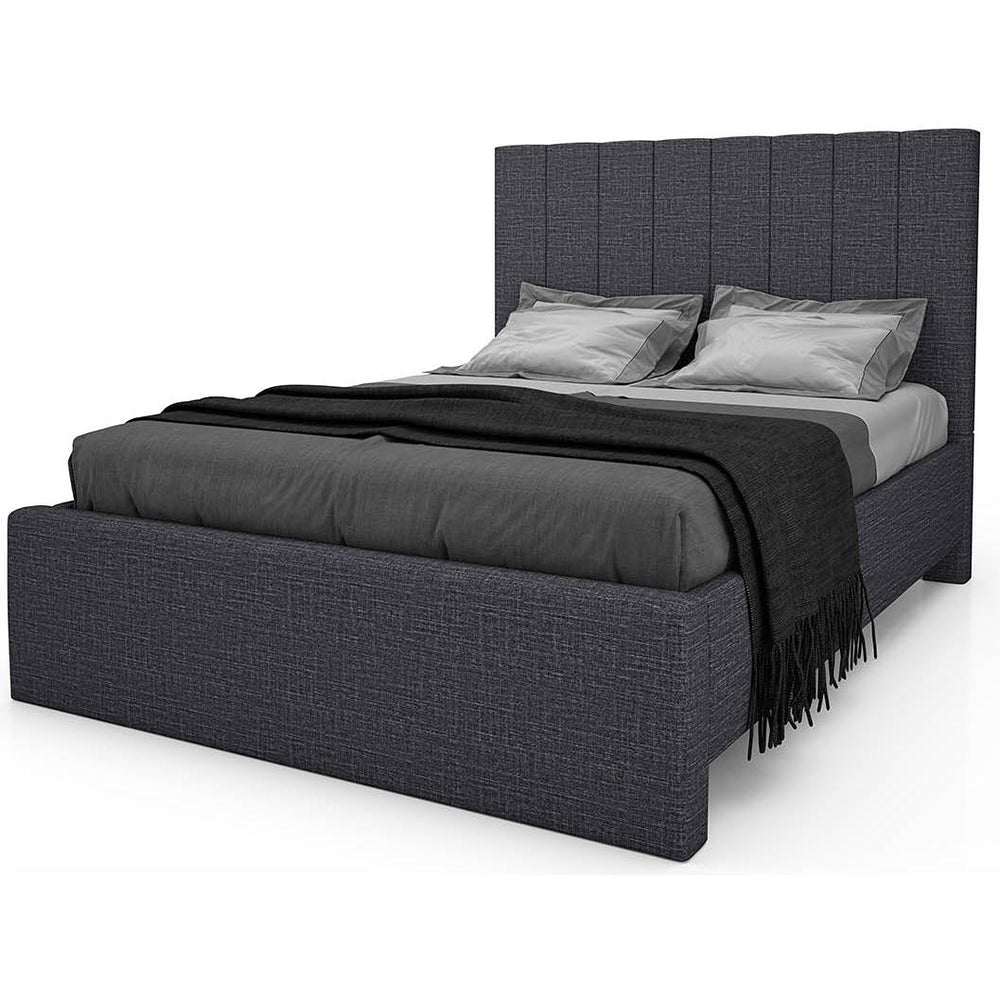  Julien Beaudoin Noah Twin Upholstered Platform Bed Noah HNO39+BKBST Twin Upholstered Box Spring Bed IMAGE 1