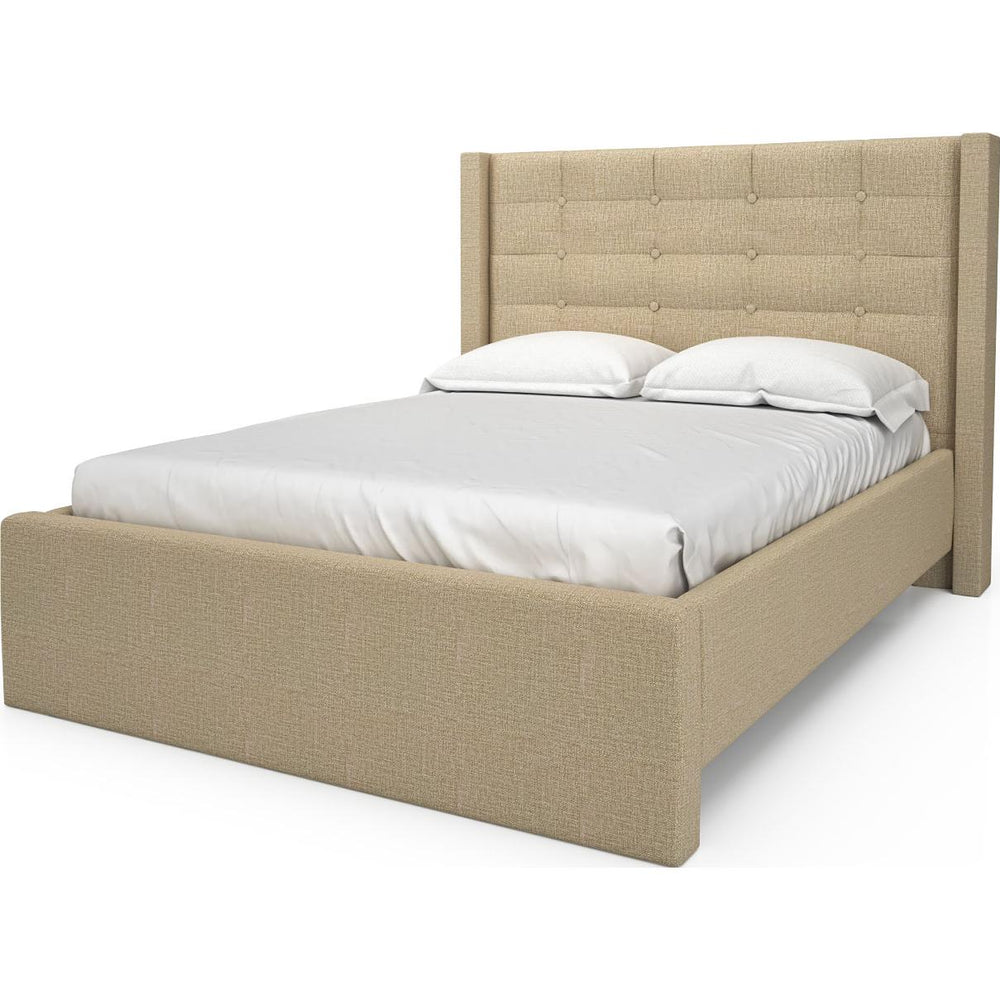  Julien Beaudoin Phoenix Queen Upholstered Platform Bed Phoenix HPH60+BKBSQ Queen Upholstered Box Spring Bed IMAGE 1