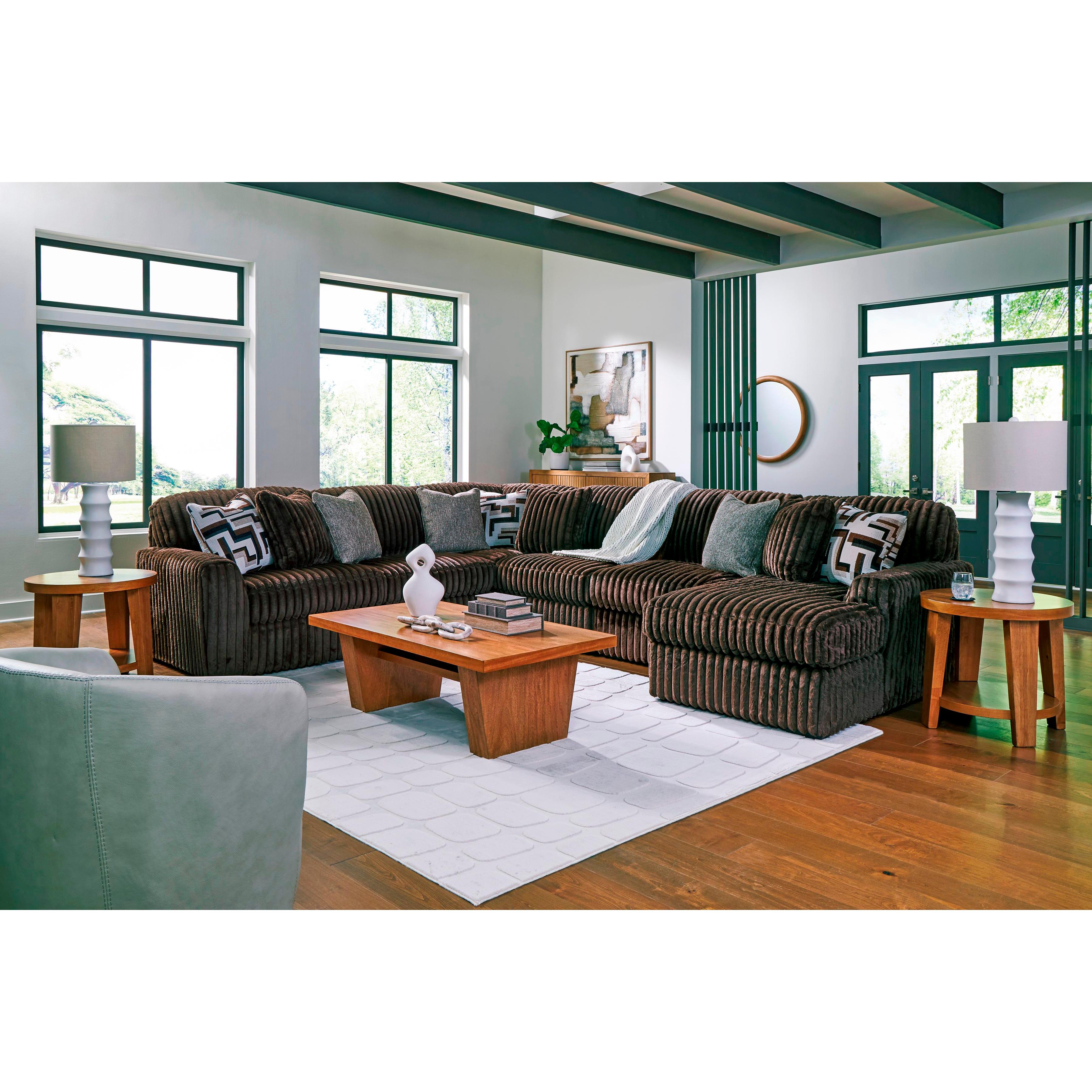  Signature Design by Ashley Midnight-Madness 98104S24 6 pc Sectional with Chaise IMAGE 4