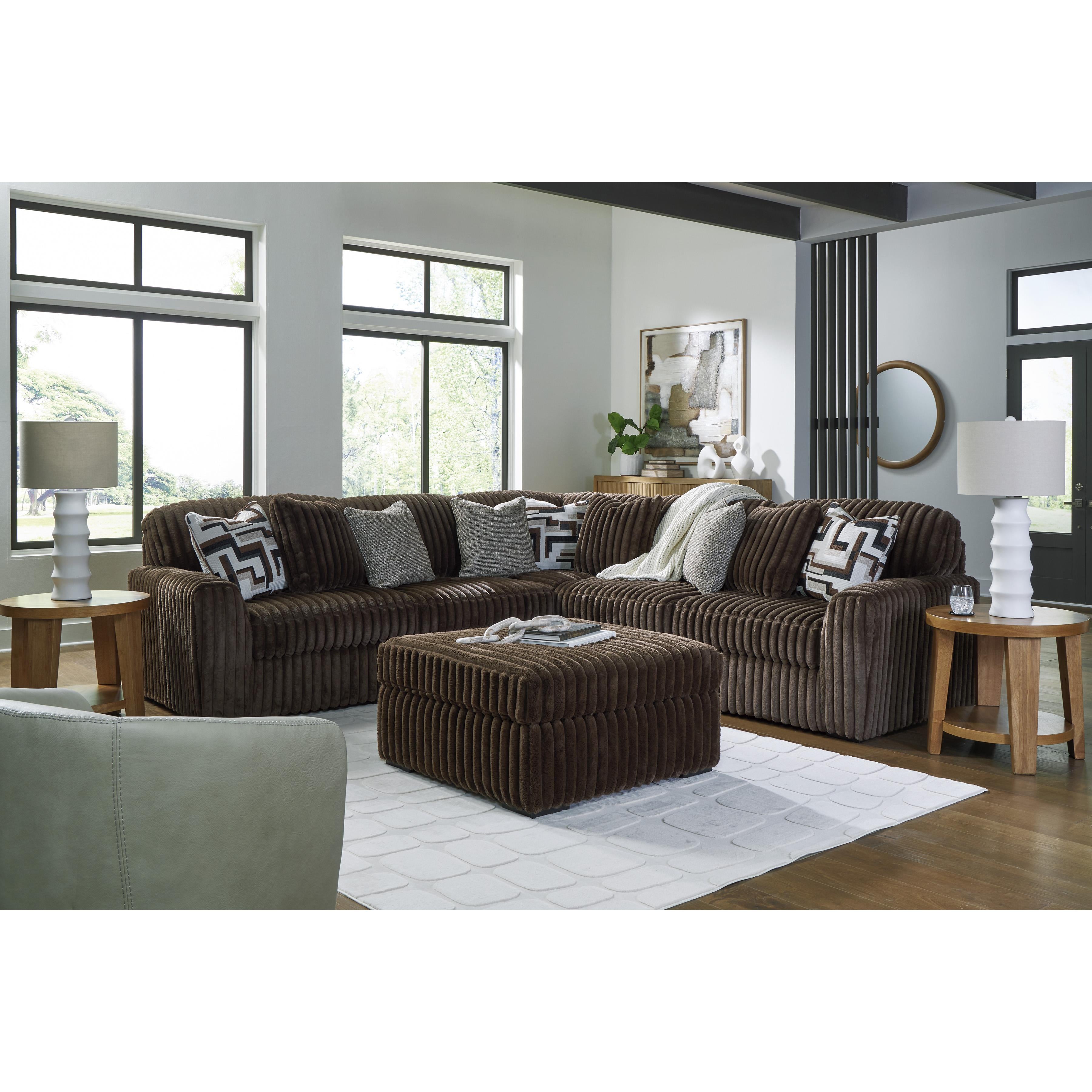  Signature Design by Ashley Midnight-Madness 98104S26 5 pc Sectional IMAGE 6