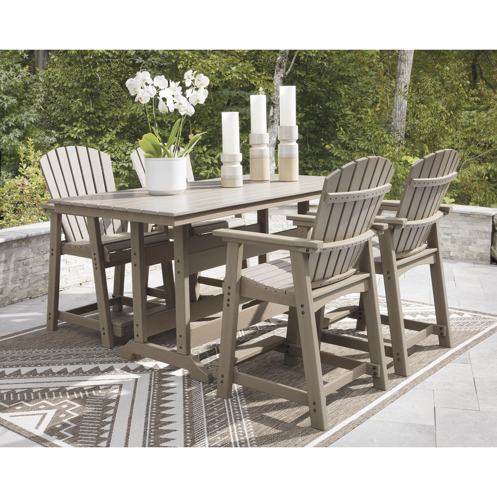  Signature Design by Ashley Seacliff Beach PCP228-642 Rectangular Counter Table with Umbrella Option IMAGE 6