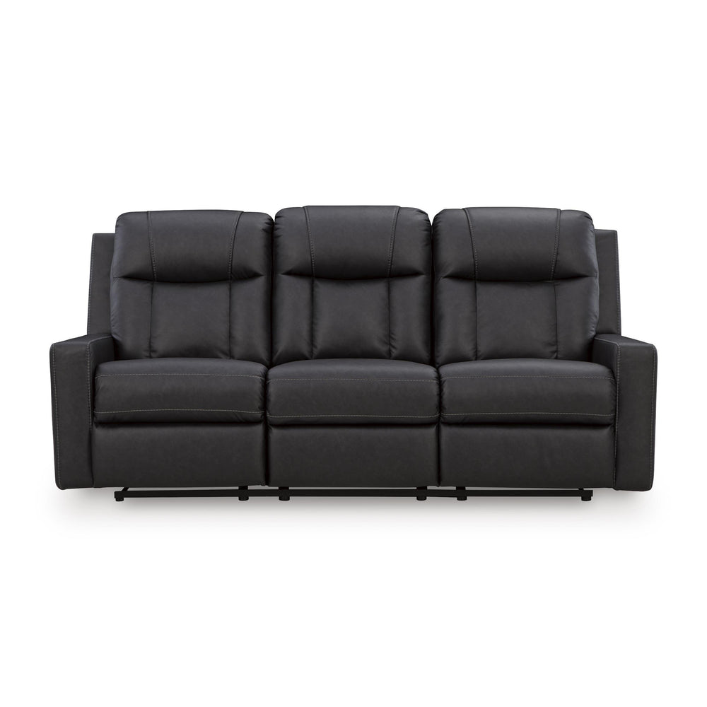  Benchcraft Mackmenville Reclining Leather Look Sofa 7471388 IMAGE 3