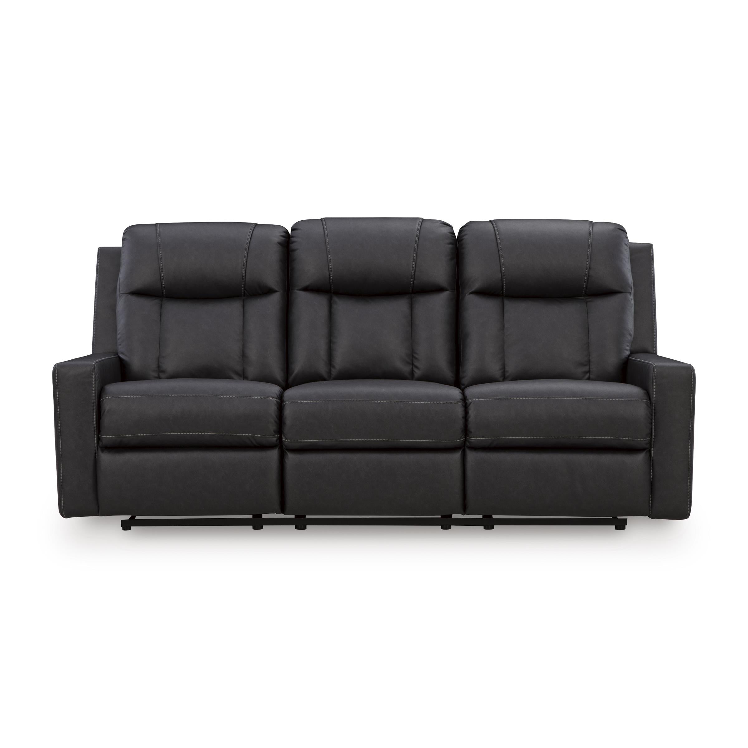  Benchcraft Mackmenville Reclining Leather Look Sofa 7471388 IMAGE 3