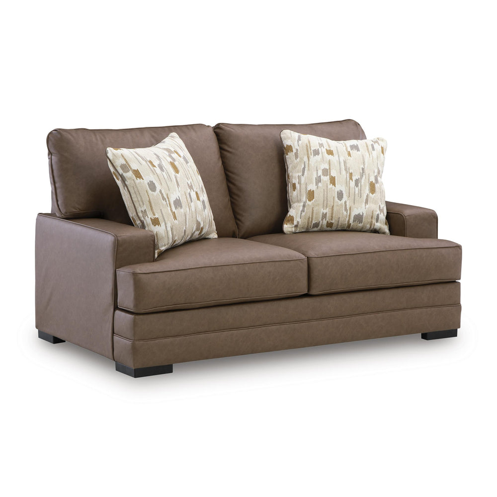  Benchcraft VillaCourt Stationary Leather Look Loveseat 7490935 IMAGE 1