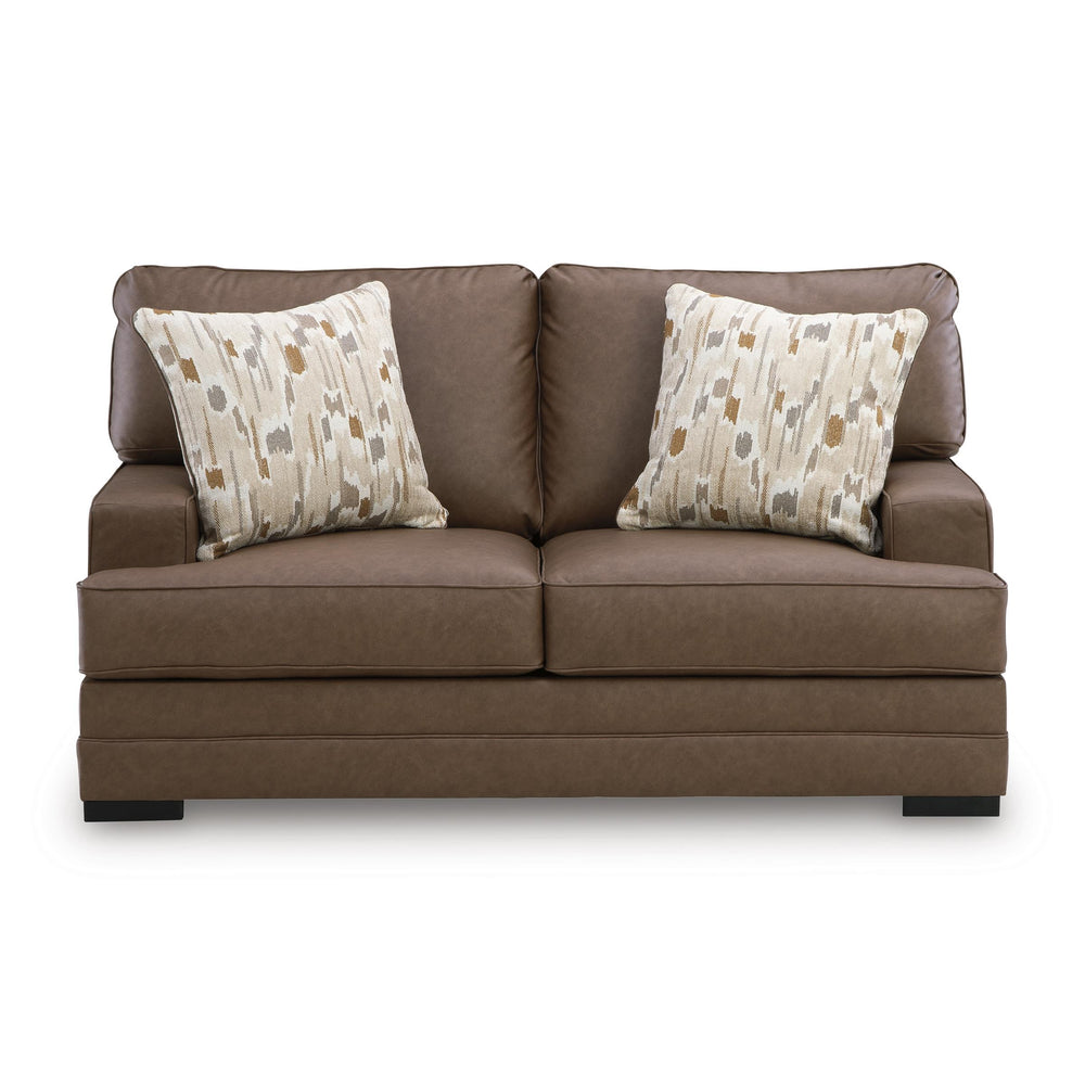  Benchcraft VillaCourt Stationary Leather Look Loveseat 7490935 IMAGE 2