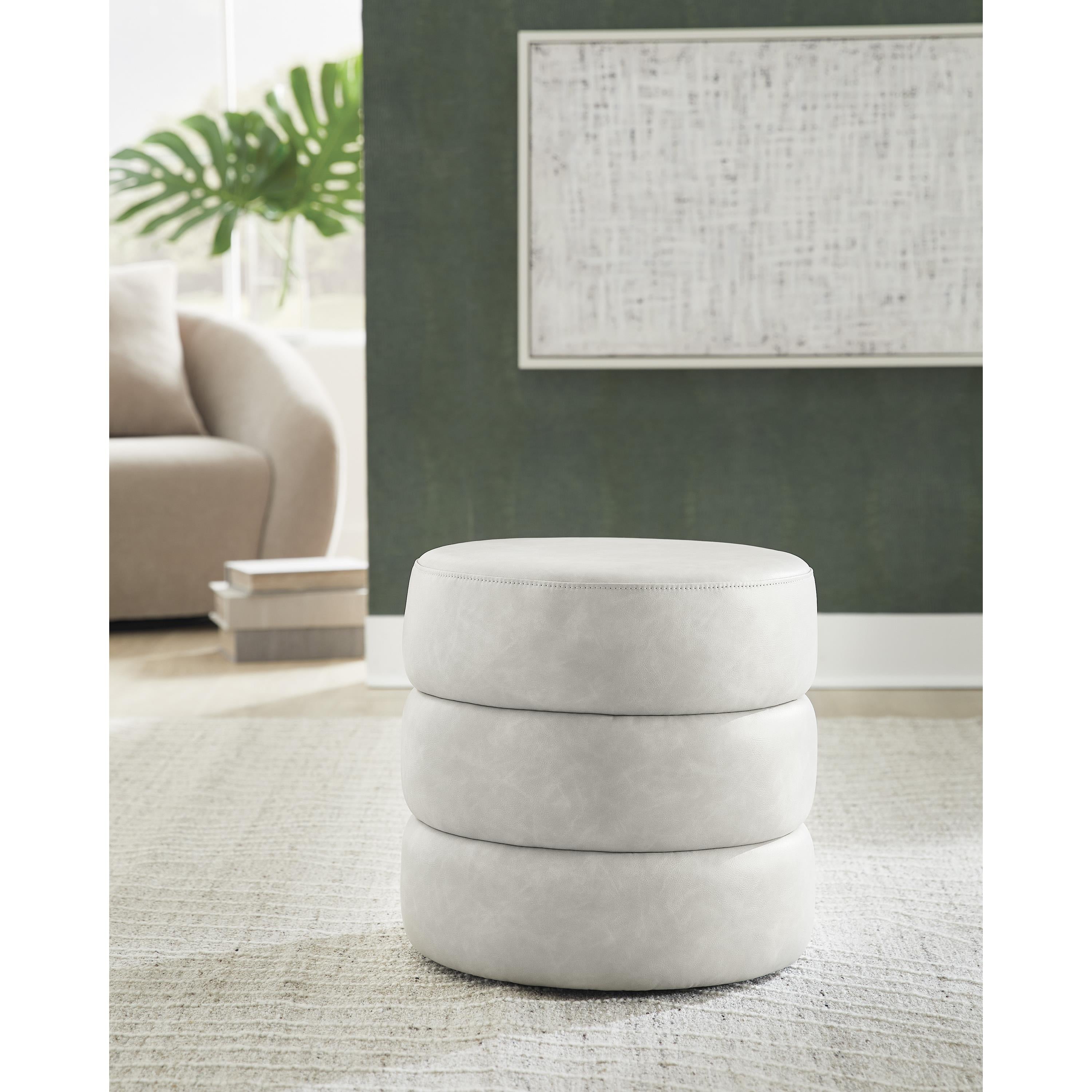  Signature Design by Ashley Ummi Leather Look Ottoman A3000792 IMAGE 2