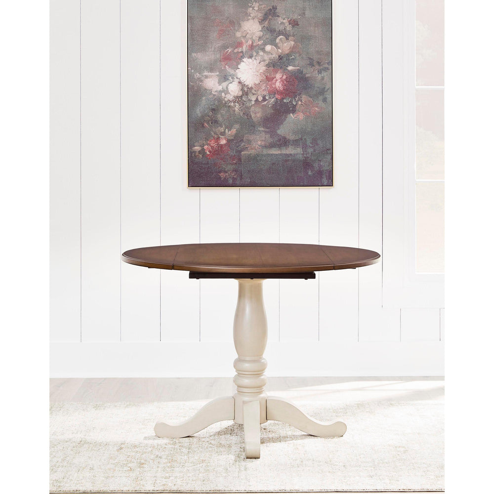  Signature Design by Ashley Round Wirloni Dining Table with Pedestal Base PCD616-15 IMAGE 3