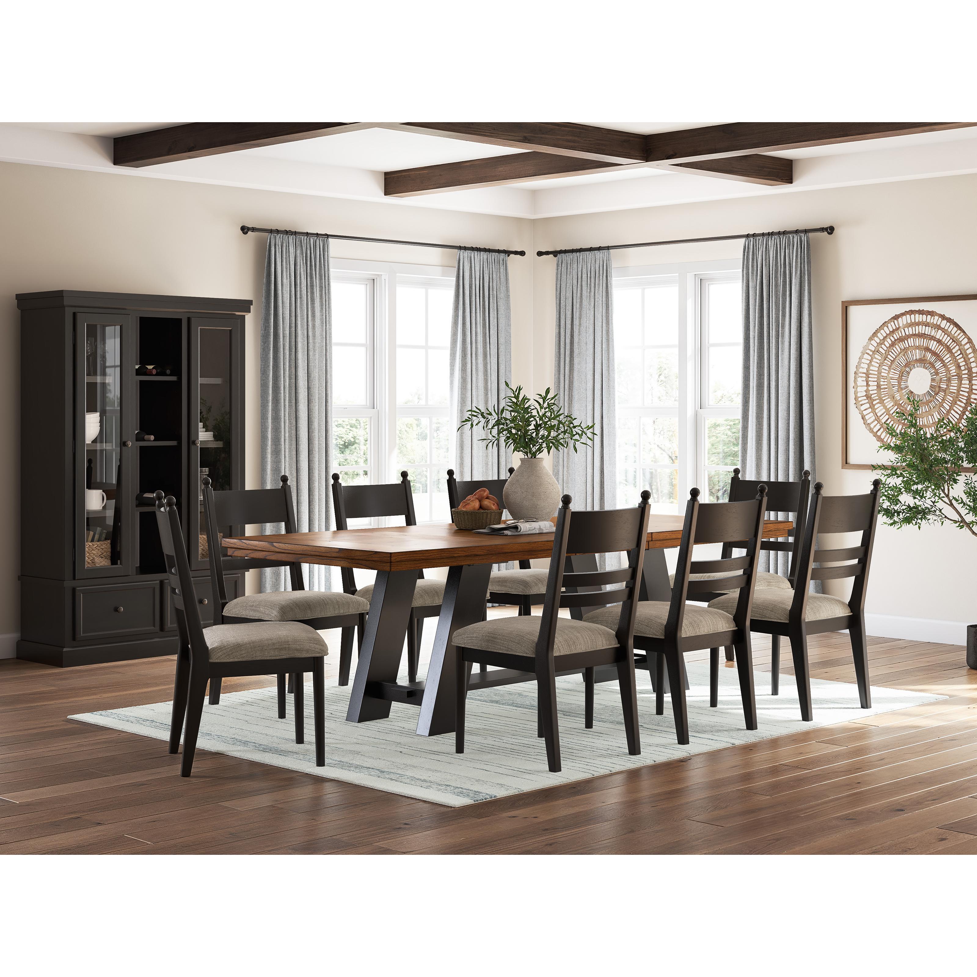  Signature Design by Ashley Greddinton Dining Table with Trestle Base PCD824-55B/PCD824-55T IMAGE 12