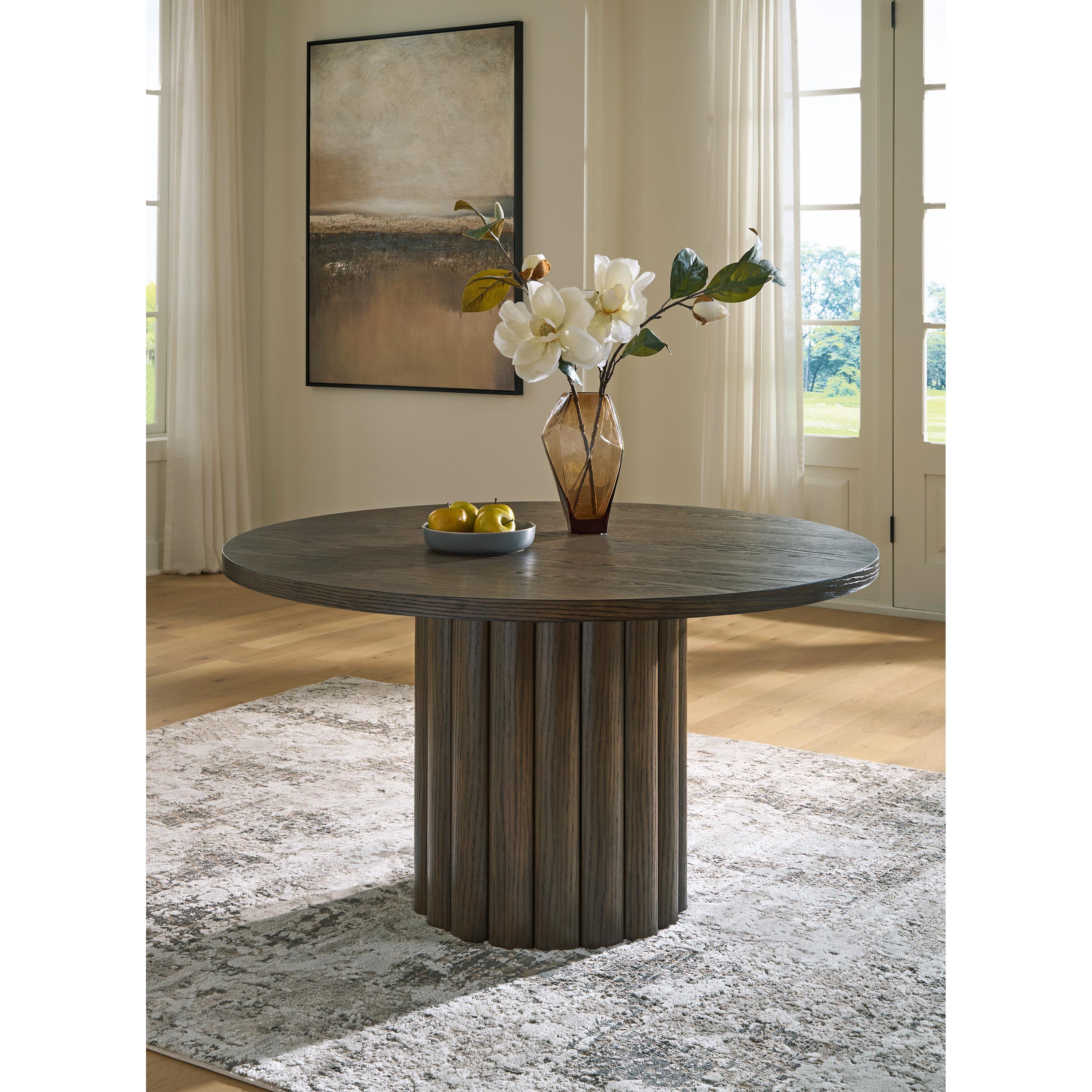  Signature Design by Ashley Round Radkin Dining Table PCD843-50 IMAGE 3