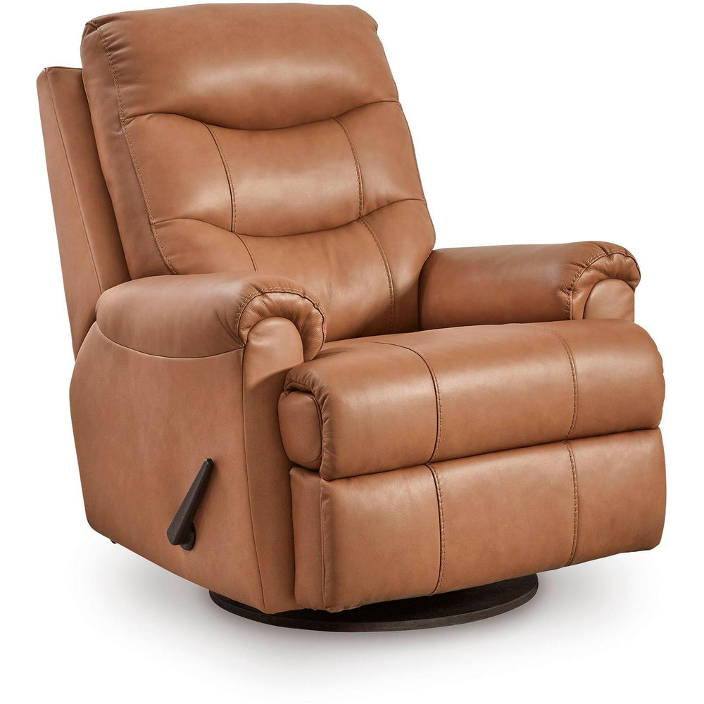  Signature Design by Ashley Flynwood Swivel Glider Leather Match Recliner PCU1340161 IMAGE 1
