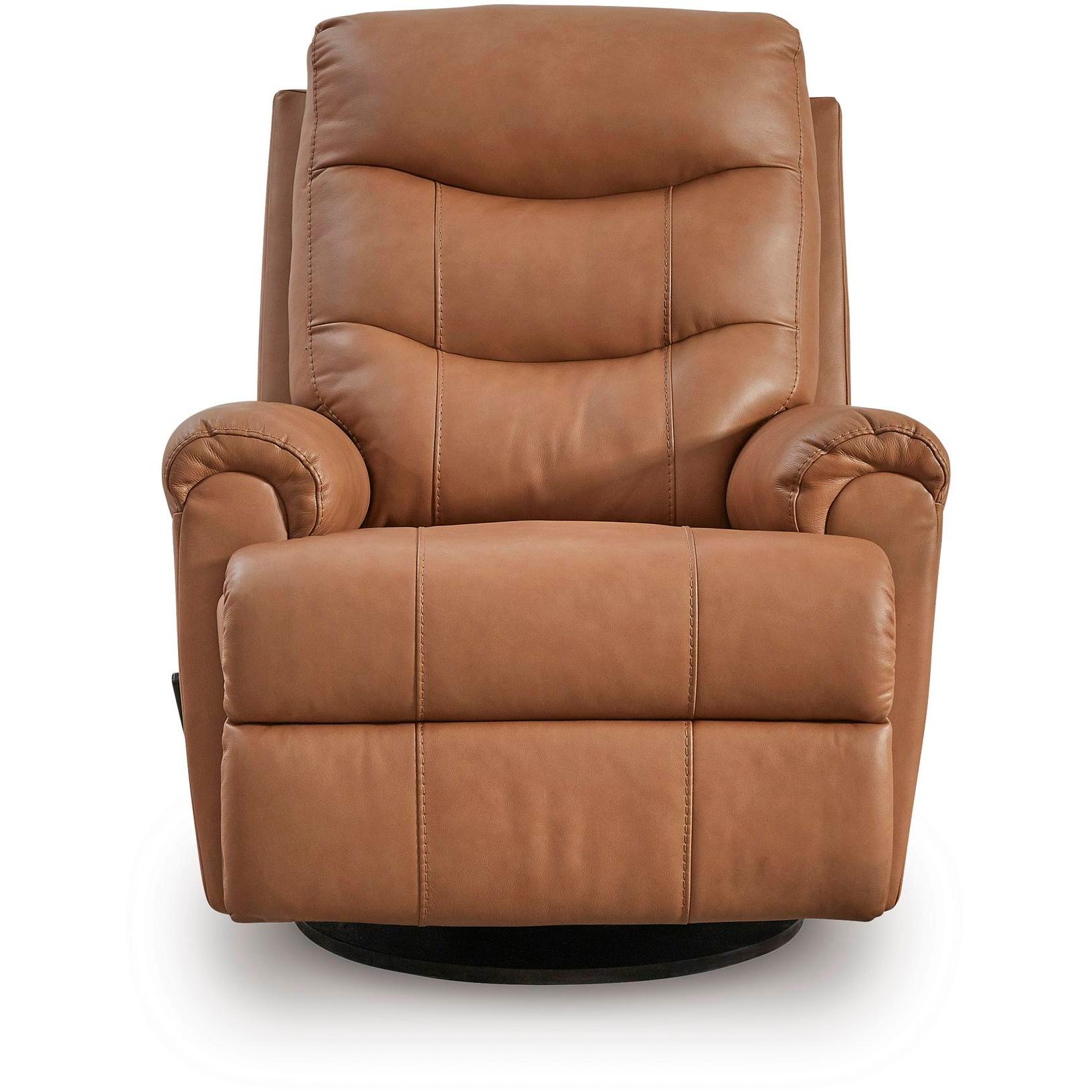  Signature Design by Ashley Flynwood Swivel Glider Leather Match Recliner PCU1340161 IMAGE 3