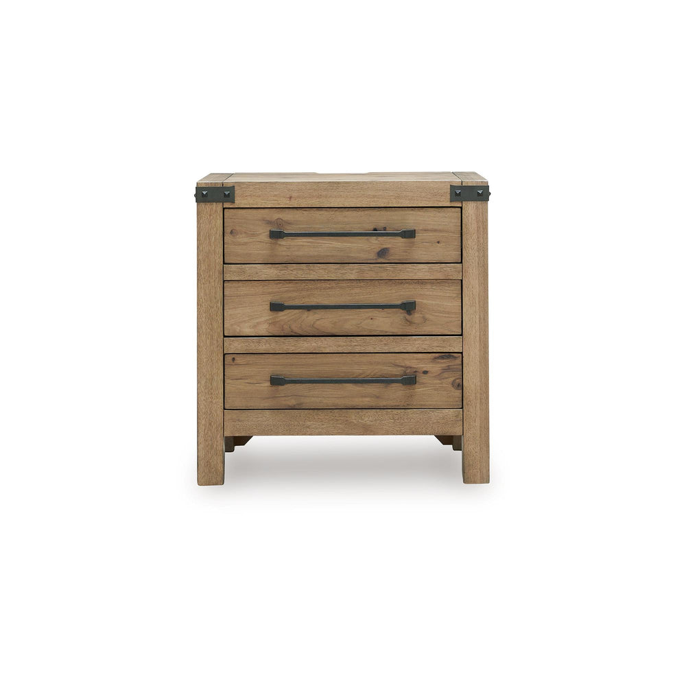  Benchcraft Ridgester B858-93 Three Drawer Night Stand IMAGE 4