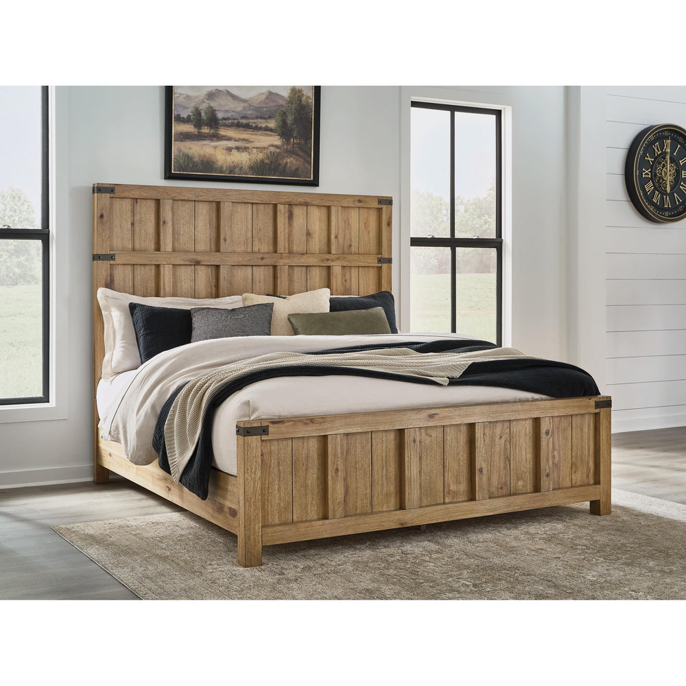  Benchcraft Ridgester B858B6 King Panel Bed IMAGE 2