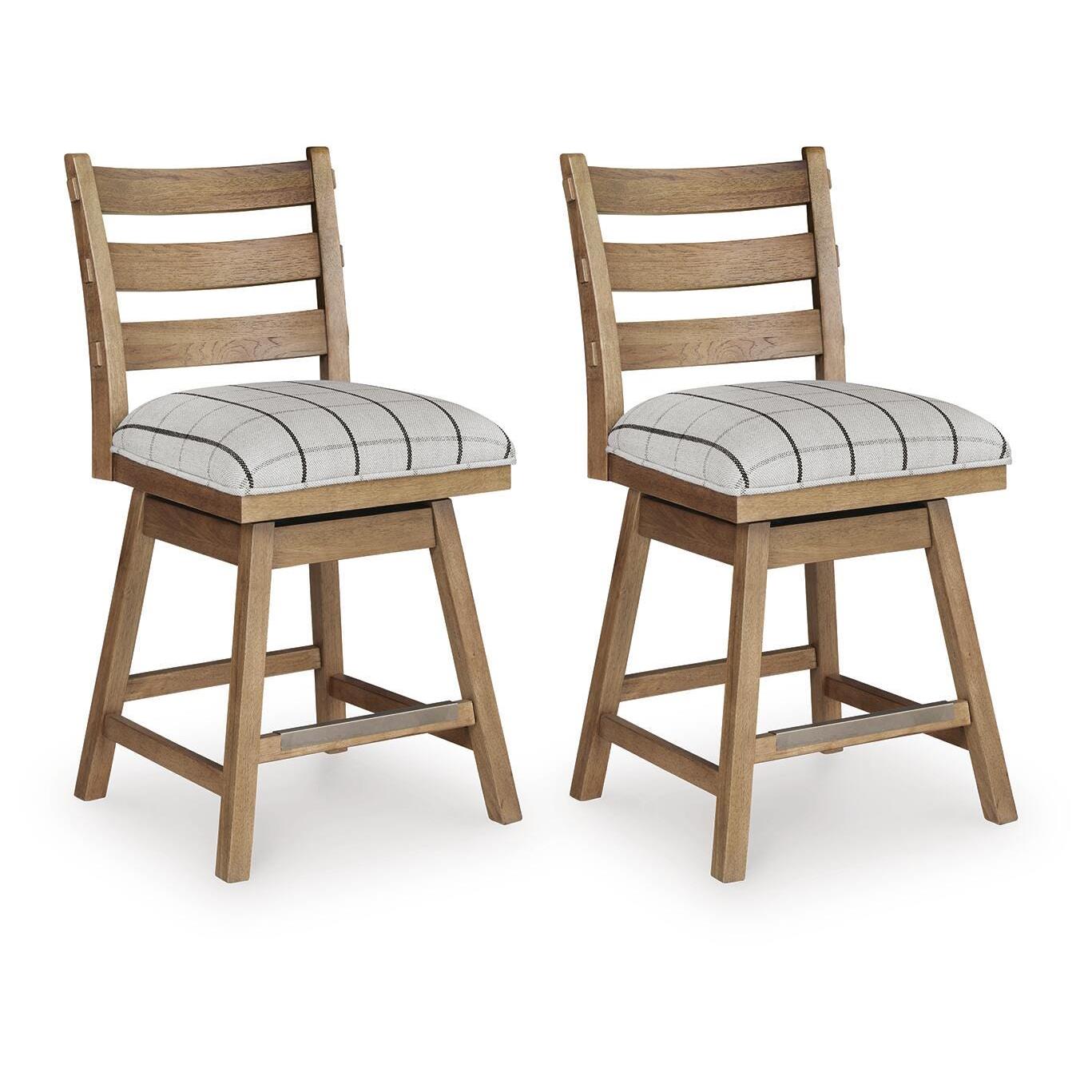  Benchcraft Ridgester D858-224  Upholstered Swivel Barstool IMAGE 2